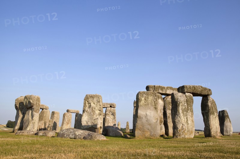 England, Wiltshire, Stonehenge, Prehistoric ring of standing stones. 
Photo Bennett Dean