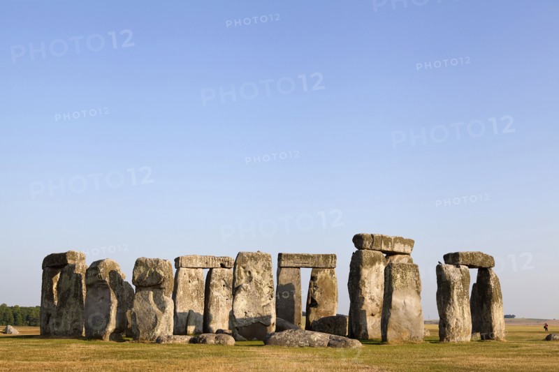 England, Wiltshire, Stonehenge, Prehistoric ring of standing stones. 
Photo Bennett Dean