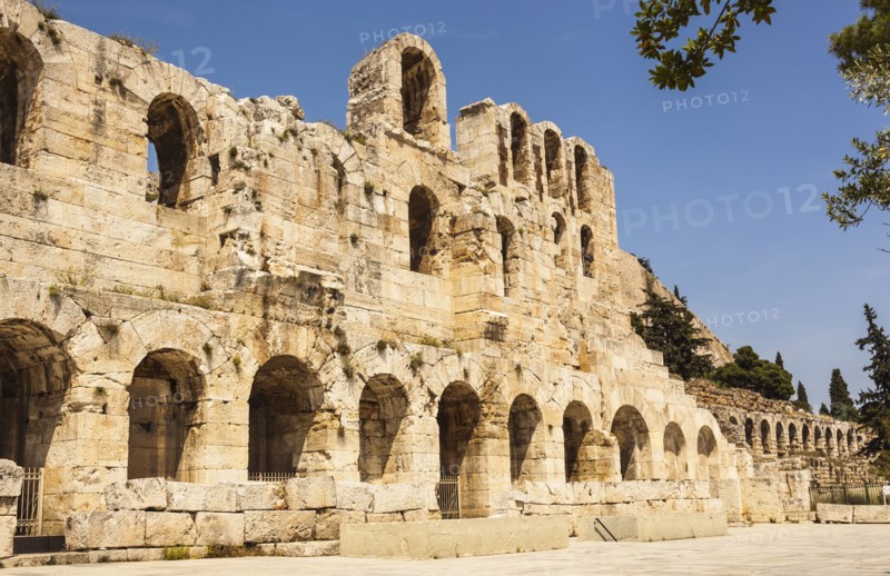 Greece, Attica, Athens, Odeon of Herodes Atticus, located on southwest slope of the Acropolis. 
Photo Mel Longhurst