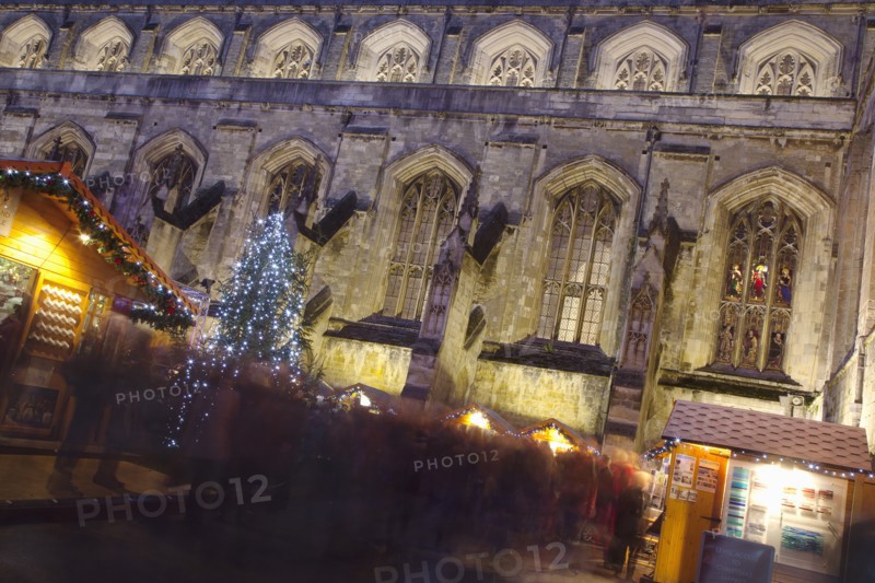 England, Hampshire, Winchester, Christmas market in the grounds of the Cathedral.