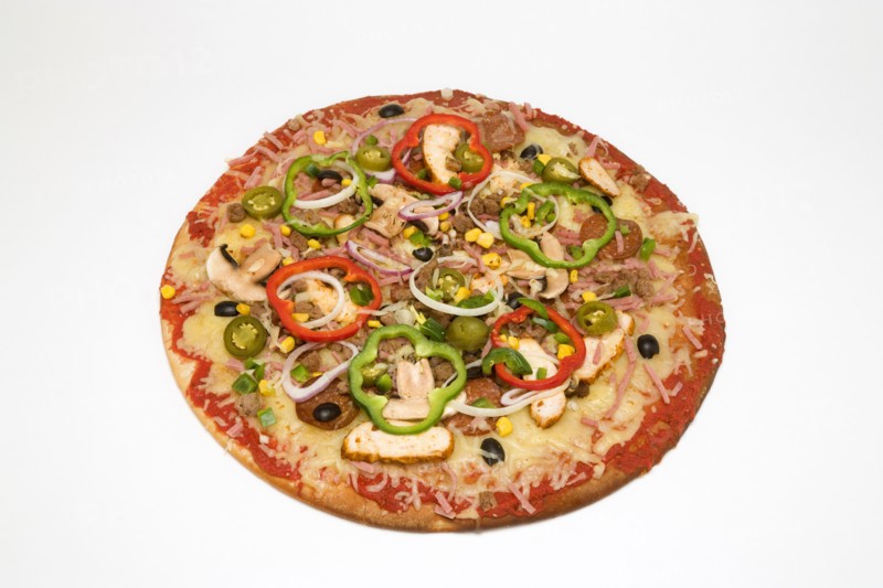 Food, Cooked, Pizza.