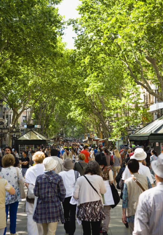 Spain, Catalonia, Barcelona, La Rambla.
