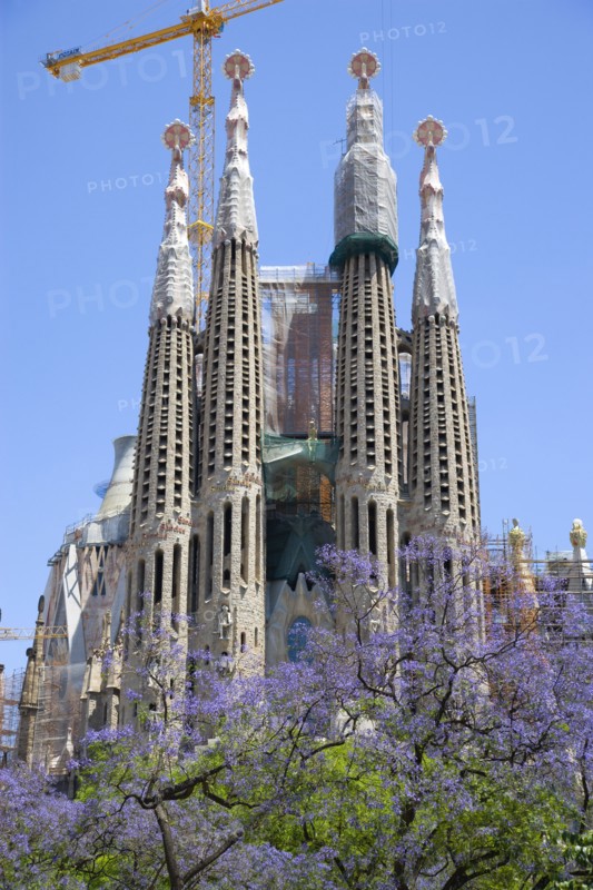 Spain, Catalonia, Barcelona, Sagrada Familia.