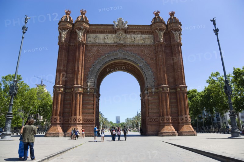 Spain, Catalonia, Barcelona, Arc del Triomf.