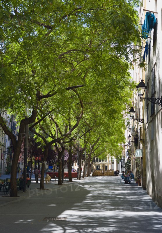 Spain, Catalonia, Barcelona, Square in Old Town.