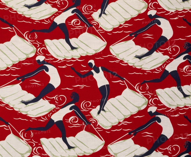 Tissu à motifs de surfers