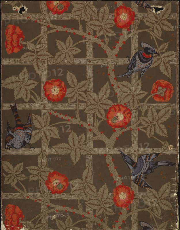Morris, Papier peint à motif de treillis
