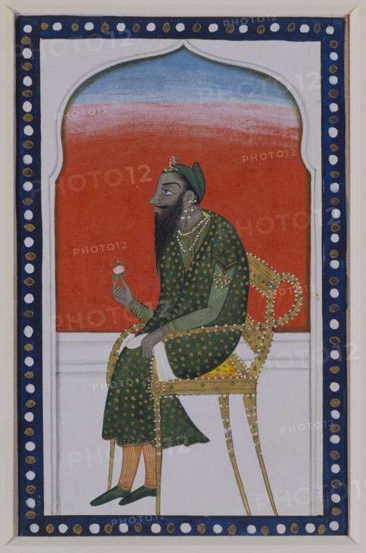 Kharak Singh, Homme assis tenant une fleur