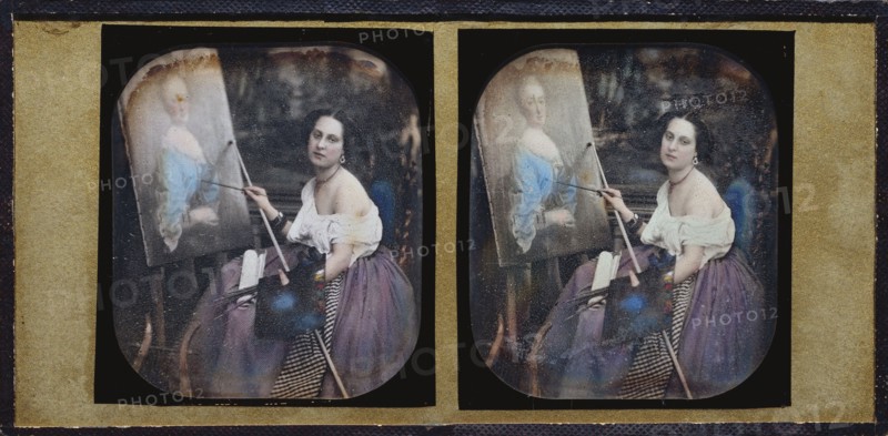 Femme au chevalet