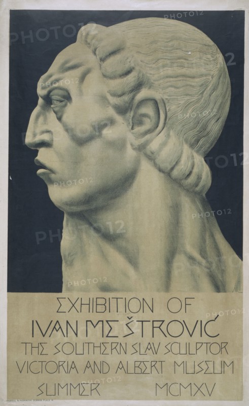 Affiche de l'exposition d'Ivan Mestrovic au V&A, 1915