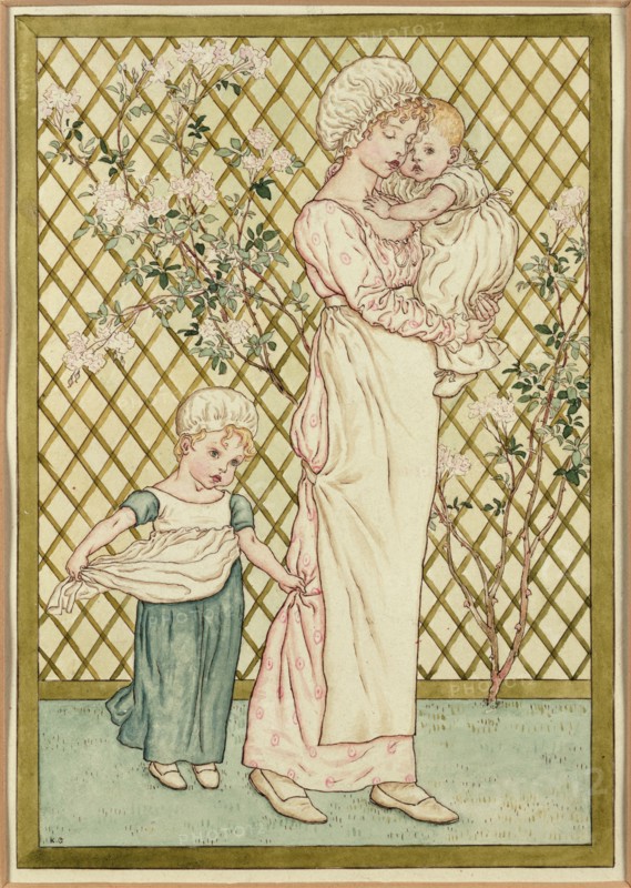 Greenaway, Jeune fille avec deux enfants