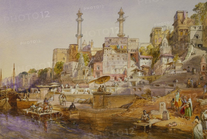 Simpson, Mosquée et ghâts à Vârânasî