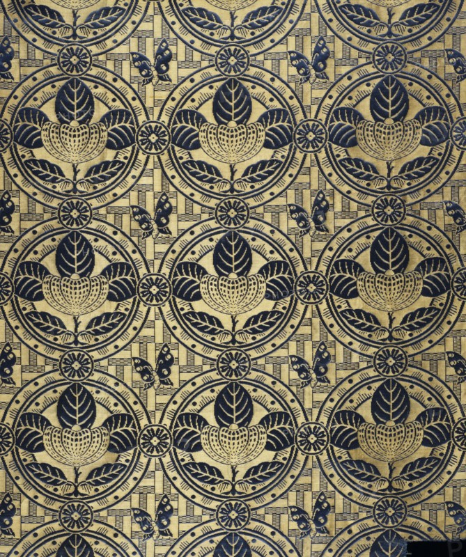 Godwin, Tissu broché à motif papillon