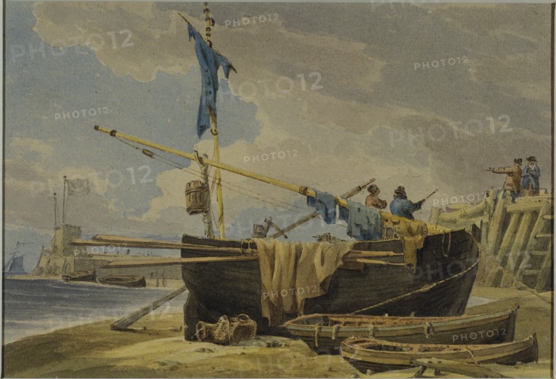 Anonyme, Bateaux et pêcheurs