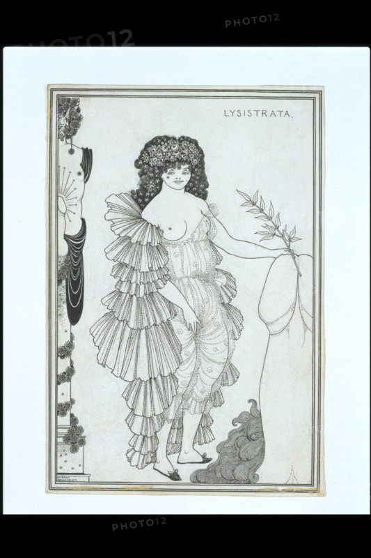 Beardsley, Lysistrata Haranguing The Athenian Women
