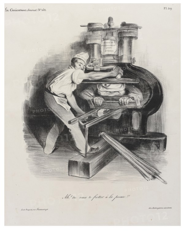 Daumier, Ah ! Tu Veux Te Frotter à la Presse !