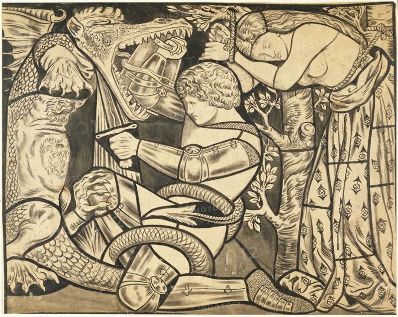 Rossetti, Saint George terrassant le Dragon