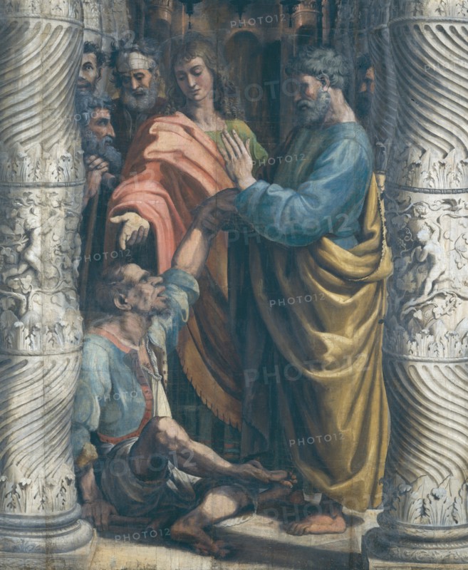 Raphaël, La Guérison du Boiteux (détail)
