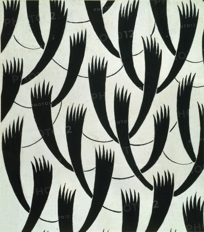 Tissu imprimé noir