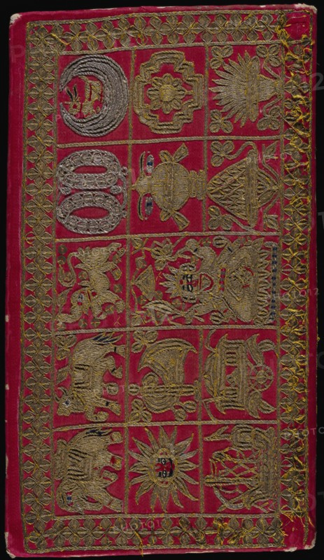 Couverture d'un manuscrit jaïn, Inde