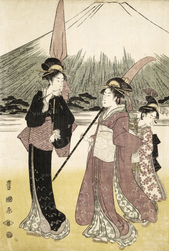 Toyokuni, La procession des seigneurs daimyos