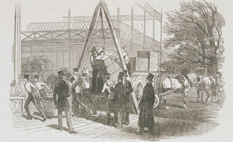 Réception de la marchandise à la Grande Exposition de 1851