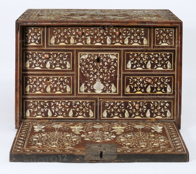 Coffret de rangement à abattant, Inde