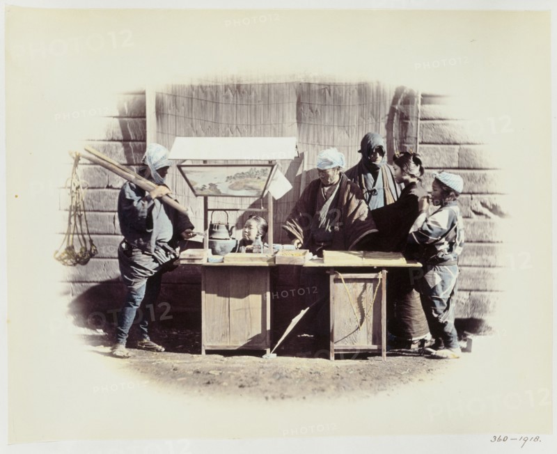 Beato, Un stand de thé