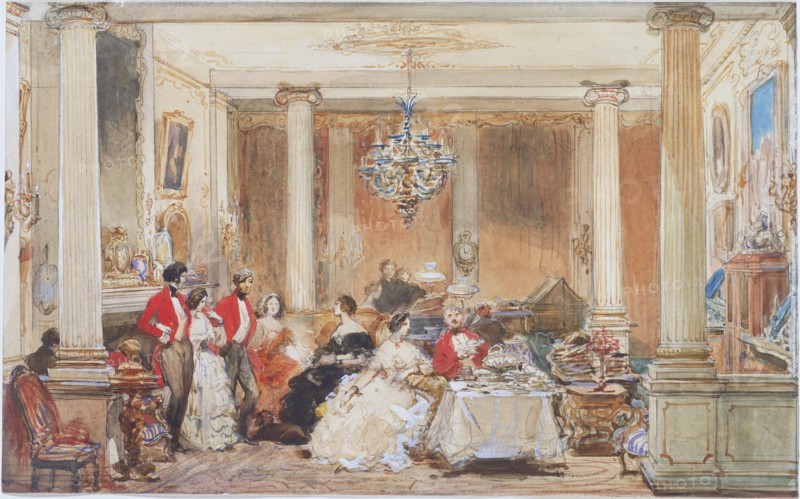 Colworth House, by Eugene Louis Lami. England, 1850