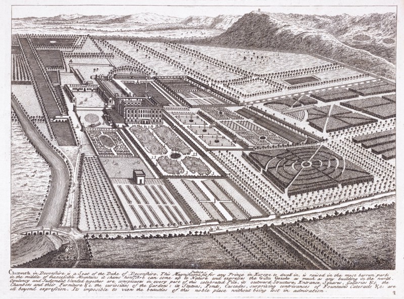 Chatsworth House and Gardens. England, 18th century