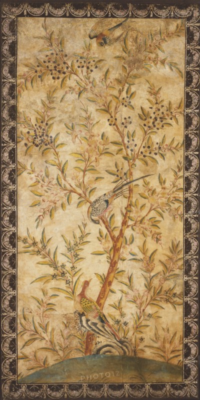 Chinoiserie Wallpaper Panel. Wotton-under-Edge, England, mid-18th century
