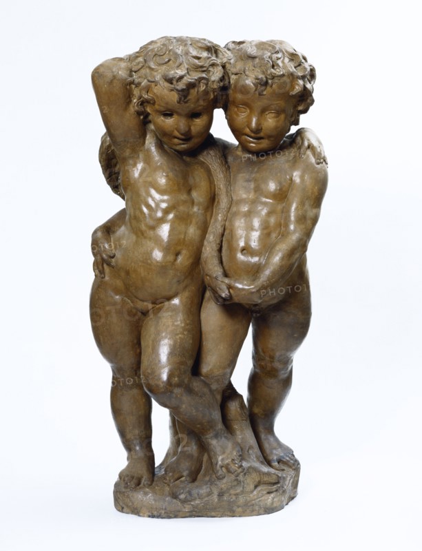 Boy and Girl with a Goose, by Pierino da Vinci and Niccolo Triboli. Florence, Italy, mid-16th century