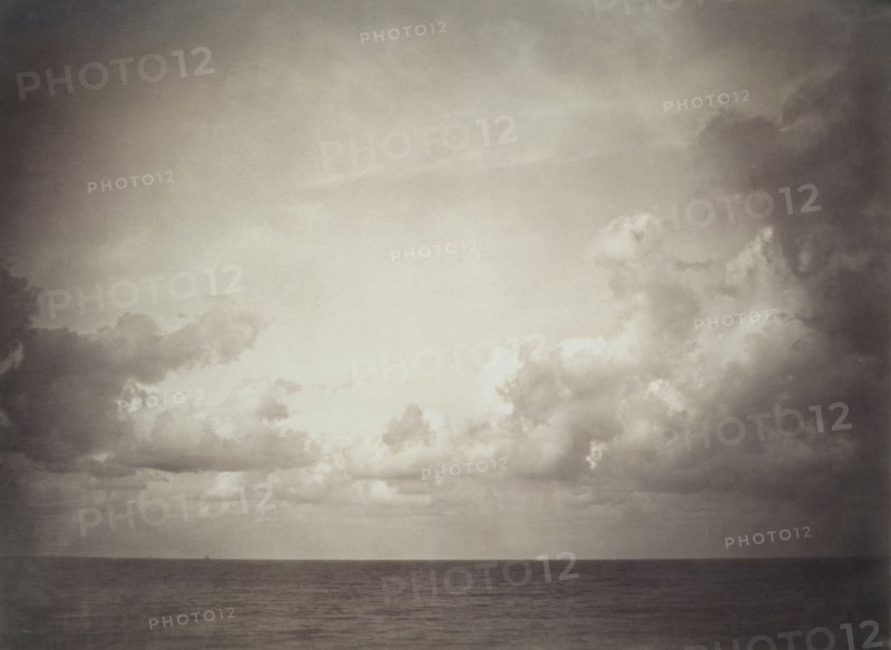 Photograph - Seascape: Vue de mer, Ciel Nuageu; by Gustave Le Gray (1820 - 82);French;c.1856; Albumen print.