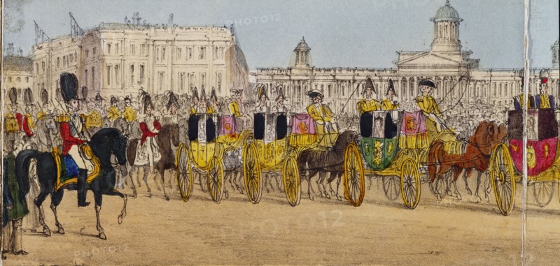 The Queen's Coronation Procession. London, England, 1838