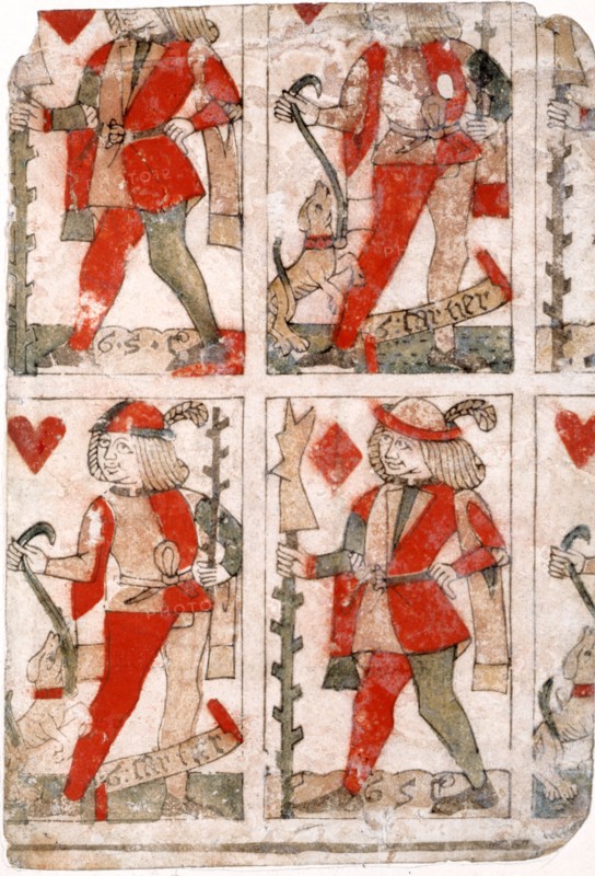 Uncut Playing Cards. France, early 16th century