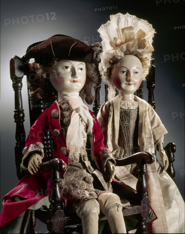 Lord and Lady Clapham Dolls. England, 17th-18th century