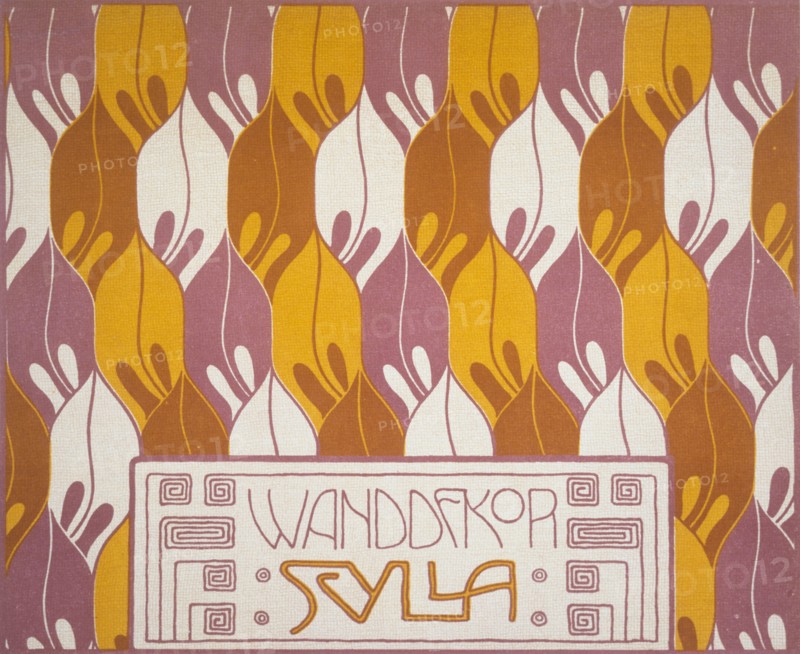 Scylla, design for a wall decoration, by Koloman Moser. Austria, 1901