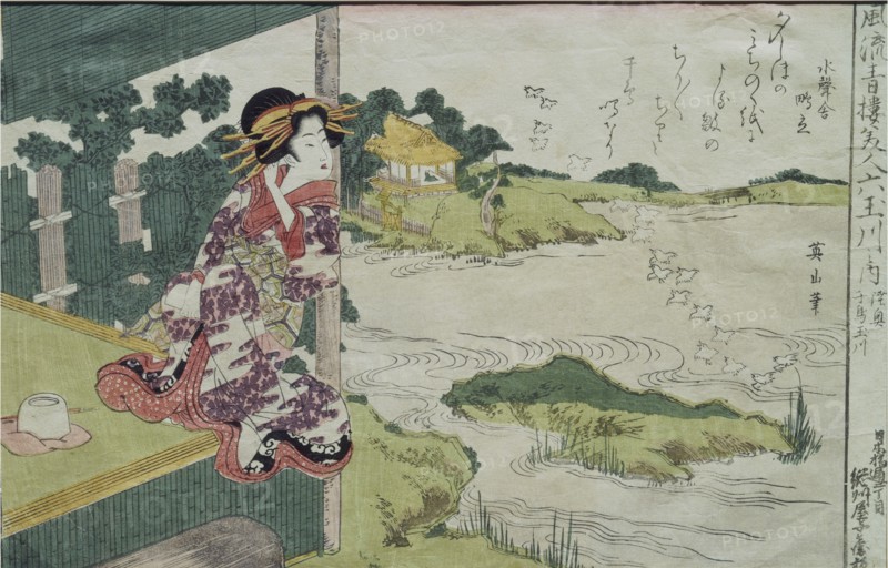 The Chidori-Tama River in Mutsu Province, by Kikukawa Eizan