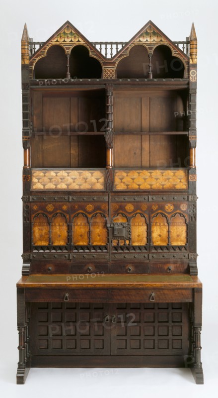 Cabinet, by Norman Shaw for Morris, Marshall, Faulkner & Co. England, c.1860