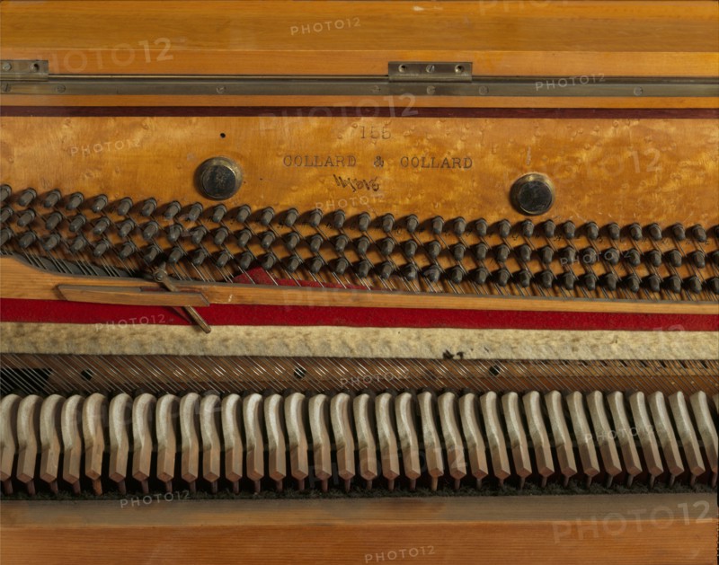Upright Piano - Detail of CÚlÞste inside, by Henry W. Batley. London, England, 1878