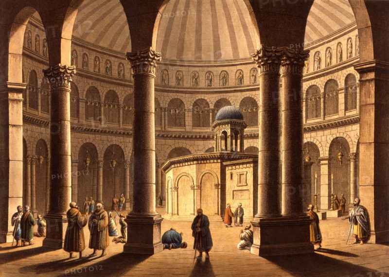 Holy Sepulchre, by Luigi Mayer. Jerusalem, 18th century