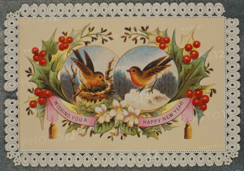 Victorian Christmas Card. England, 19th century