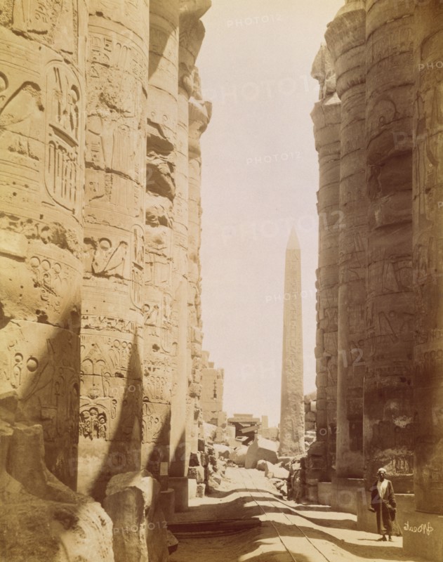 Temples at Karnak, photo Felice Beato. Egypt, 19th-20th century