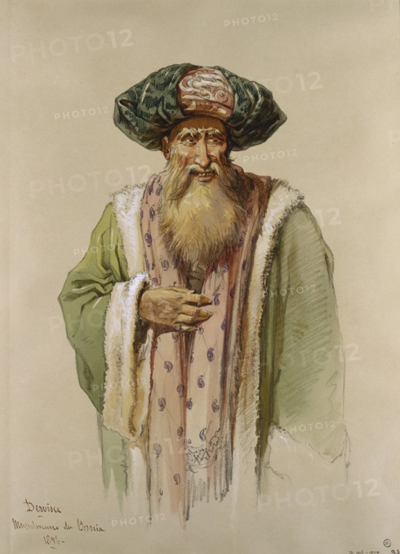 Dervish from Bosnia, by Amadeo Preziosi. Italy, mid-19th century
