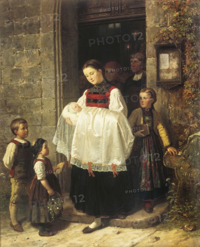 The Return from the Christening, by Hubert Salentin. Germany, 1859