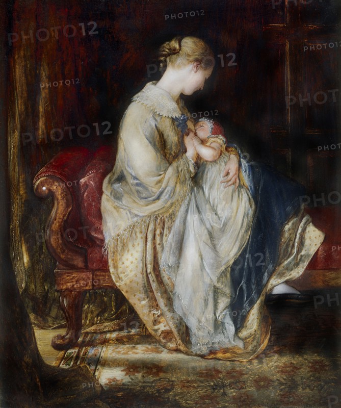 The Young Mother, by Charles West Cope. England, mid-19th century