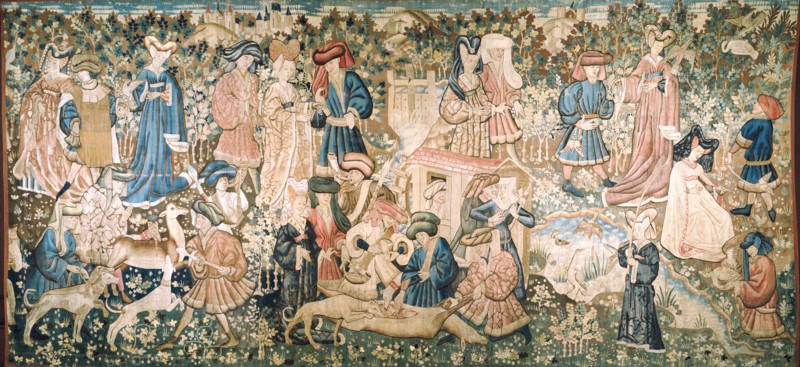 Devonshire Hunting Tapestry - Deer Hunt. Southern Netherlands, 15th century