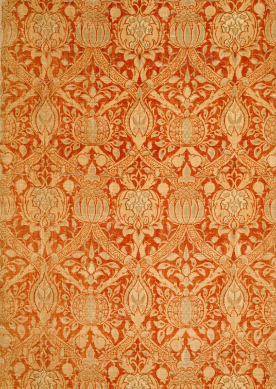 Granada furnishing fabric, by William Morris. London, England, 1884