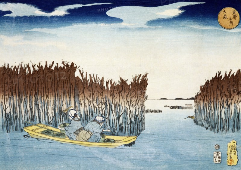 Seaweed Gathers at Owori, by Utagawa Kuniyoshi. Japan, 19th century