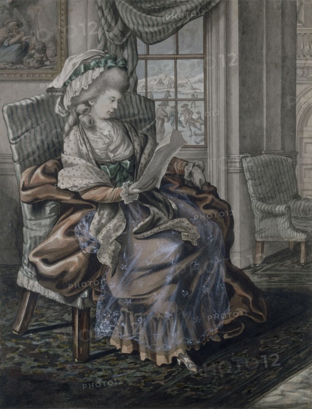 The Months - January, by Robert Dighton. England, late 18th century